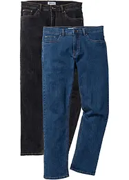 Regular fit stretch jeans, straight (set van 2), bonprix