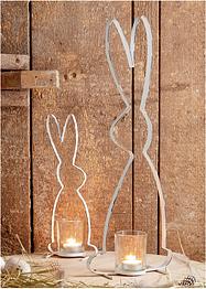 Theelichthouder in de vorm van een haas (2-dlg. set), bpc living bonprix collection