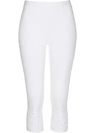 Capri legging met glittersteentjes, bonprix