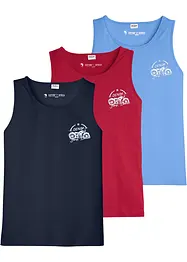 Tanktop van puur katoen (set van 3), bonprix