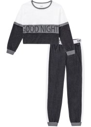 Pyjama met cropped longsleeve (2-dlg.), bpc bonprix collection