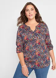 Shirt tuniek met print, lange mouw, bonprix