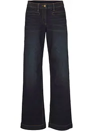 Wide leg mid waist jeans met een comfortabele band, bonprix