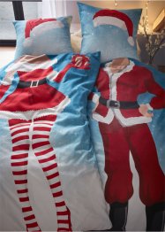 Dubbelzijdig dekbedovertrek met kerstman en kerstvrouw, bpc living bonprix collection