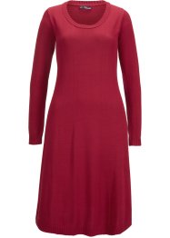 Gebreide jurk in wijd uitlopend model, knielang, bpc bonprix collection