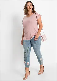 Jeans met borduursel, bonprix