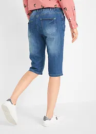 Stretch jeans bermuda met omslag, bonprix