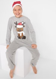 Pyjama onesie met kerstprint en puntmuts (2-dlg. set), bpc bonprix collection