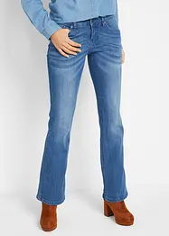 Mid waist stretch jeans, bootcut, bonprix