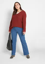 Stretch jeans mid waist, bootcut, bonprix