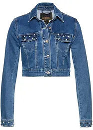 Denim bolero met parels, bonprix