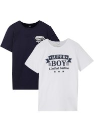Jongens T-shirt (set van 2) van biologisch katoen, bpc bonprix collection