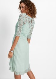 2-dlg. chiffon jurk met kant en plissé, bpc selection premium