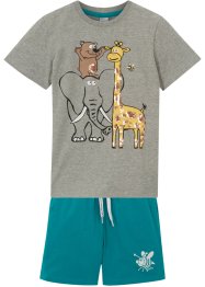T-shirt met omkeerbare pailletten en korte broek (2-dlg. set), bpc bonprix collection