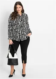 Gedessineerde, lange blouse van soepele viscose, bonprix