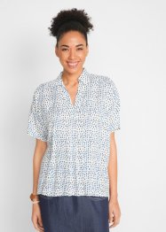 Viscose blouse met zijsplitten, korte mouw, bpc bonprix collection