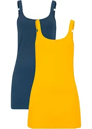 Katoenen longtop met verstelbare schouderbandjes (set van 2), bonprix