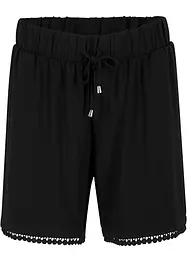 Jersey short in een viscosemix met een comfortabele band en kant, bonprix