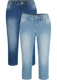 Stretch capri jeans (set van 2), bonprix