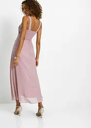 Maxi jurk met pailletten en borduursel, bonprix