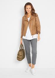 Wijd longshirt met V-hals (set van 5), korte mouw, bpc bonprix collection