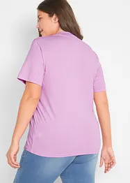 Wijd longshirt met V-hals (set van 5), korte mouw, bonprix