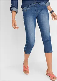 Slim fit jeans met mid waist, cropped, bonprix