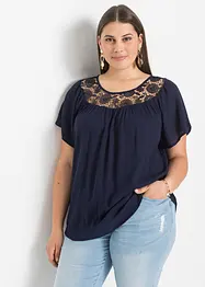 Blouse met kant, bonprix