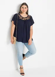 Blouse met kant, bonprix
