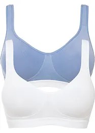 T-shirt bh zonder beugels (set van 2) met biologisch katoen, bonprix