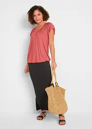 Shirt in een viscosemix, korte mouw, bonprix