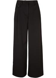 Wijde Marlene Dietrich broek met high-waist comfortband en bandplooien, bpc bonprix collection