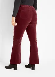 Flared stretch corduroy broek met high-waist comfortband, bonprix