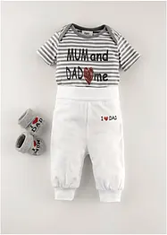 Baby jersey broek (set van 2) van biologisch katoen, bonprix