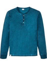 Henley shirt in washed out look, lange mouw, John Baner JEANSWEAR