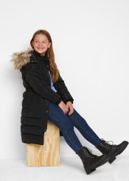 Meisjes gewatteerde winterjas met afneembare capuchon, bpc bonprix collection