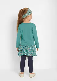 Meisjes longsleeve, rok, legging en haarband (4-dlg. set), bonprix