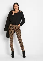 Gedessineerde stretch broek, bonprix
