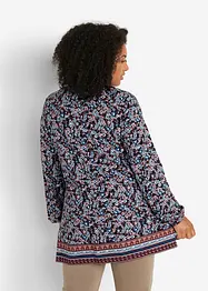 Shirt tuniek met deelnaad en plooitjes voorop, bonprix