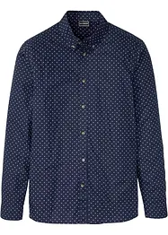 Overhemd van puur katoen met lange mouwen, slim fit, bonprix