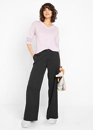 Wijde Marlene Dietrich broek met high-waist comfortband en bandplooien, bpc bonprix collection