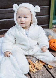 Baby jumpsuit van teddy fleece met een schattige berensnoet en oren, bpc bonprix collection