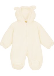 Baby jumpsuit van teddy fleece met een schattige berensnoet en oren, bpc bonprix collection