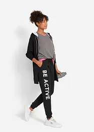 Joggingbroek van katoen met print, loose fit, bonprix