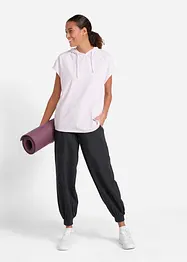Joggingbroek met wijde pijpen, cropped, bonprix