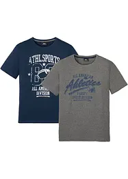 T-shirt met sportieve print (set van 2), bonprix