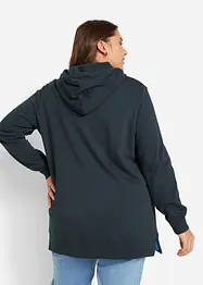 Trendy sweater met statement print en capuchon, bonprix