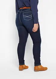 Slim mid waist jeans met contrastnaden, bonprix