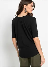 Shirt met V-hals van viscose, bonprix