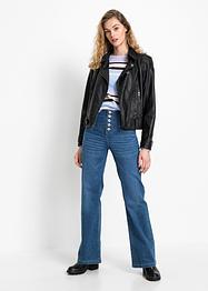 Flared jeans high-waist met gerecycled polyester, RAINBOW
